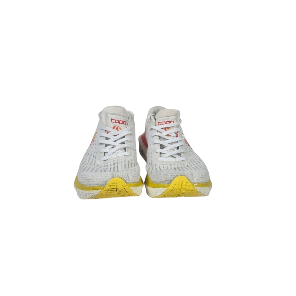 Topo Athletic Men's White and Yellow Performance Running Shoes